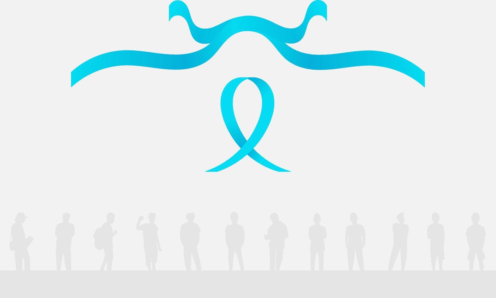 Light blue ribbon. International Men's Day background and Copy space area. Suitable to be placed on content with that theme. vector