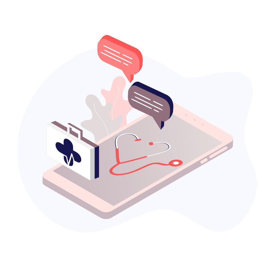 Landing page of medical website. Online medical services, online help, online medical consultation support. Doctor, physician, therapist for medical web icons, UI, mobile application, posters, banners vector