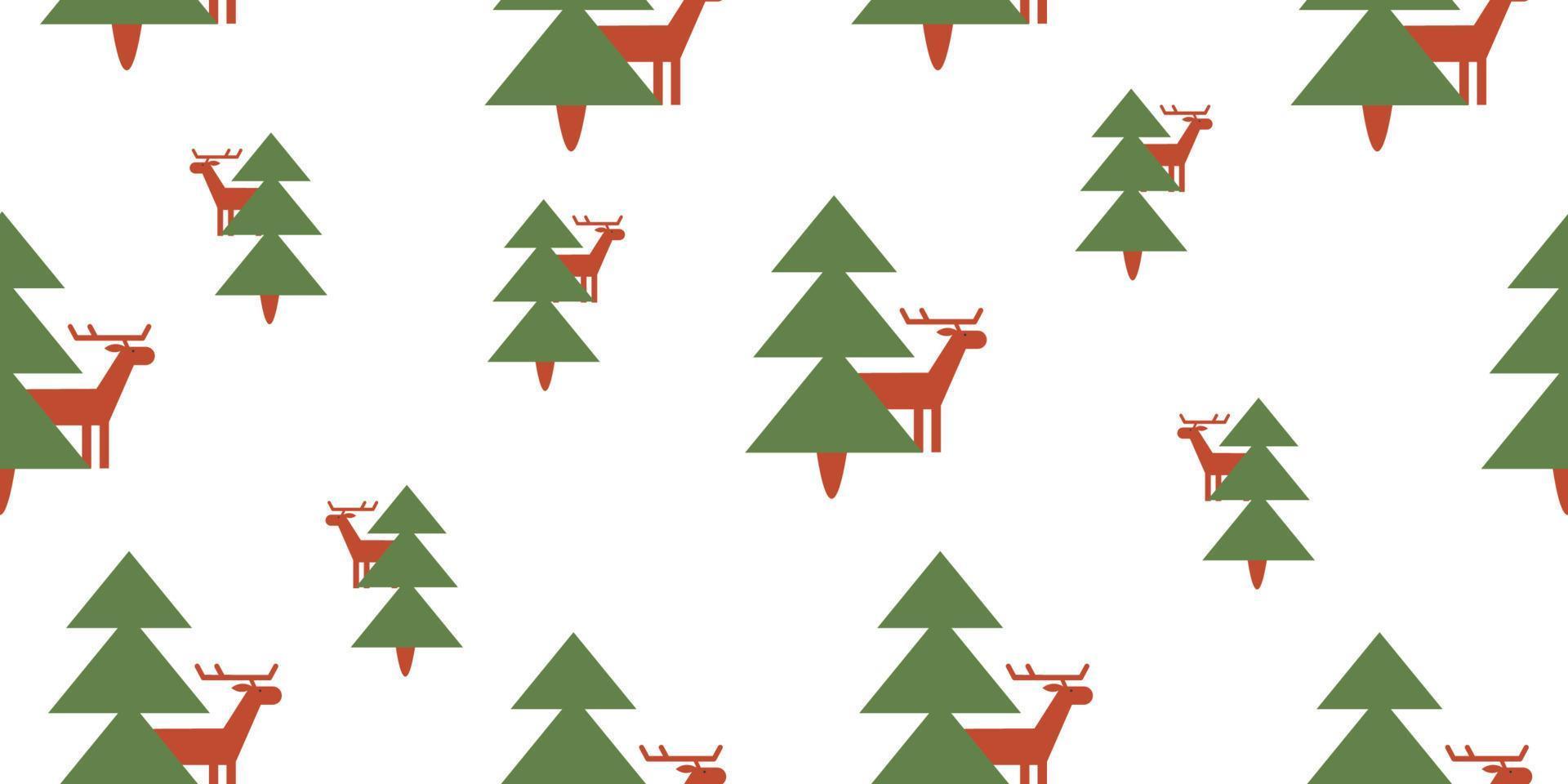 Seamless pattern. Christmas and New Year. Vector illustration.