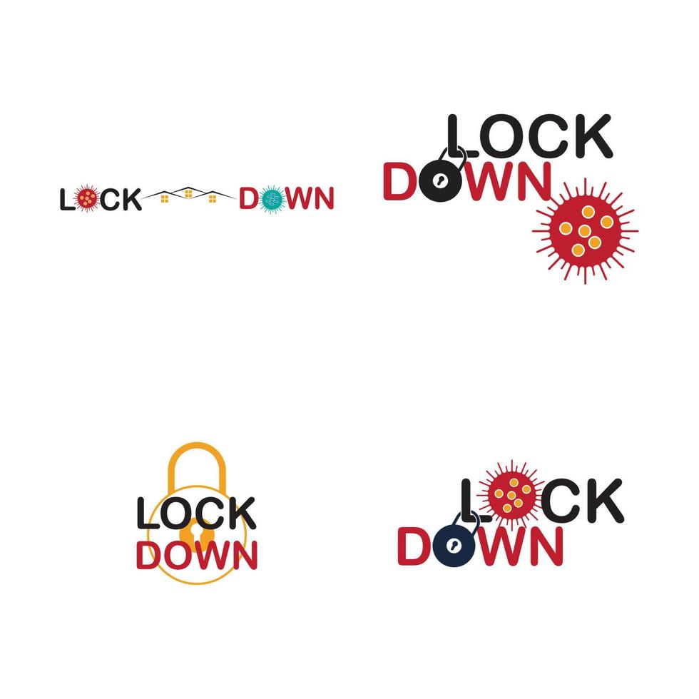 plantilla de diseño de ilustración de vector de logotipo de bloqueo