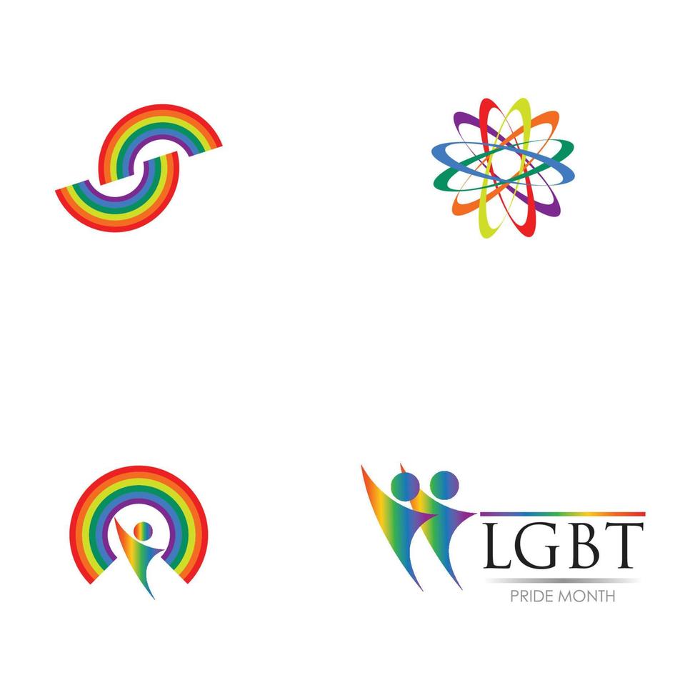 Ilustración vectorial de plantilla de símbolo de logotipo lgbt - vector