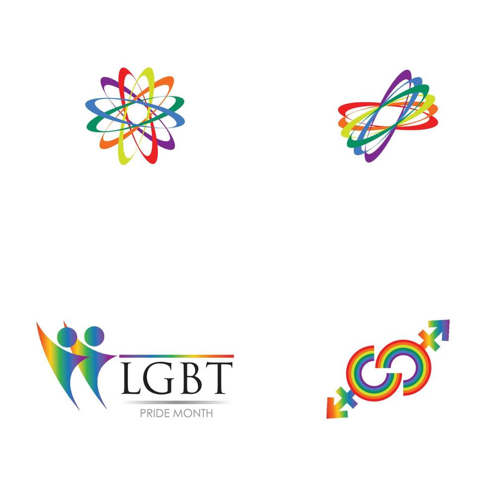 Ilustración vectorial de plantilla de símbolo de logotipo lgbt - vector