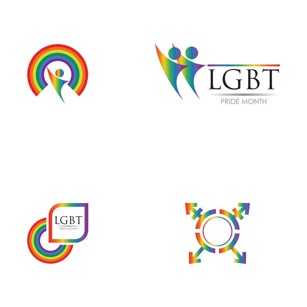 Ilustración vectorial de plantilla de símbolo de logotipo lgbt - vector