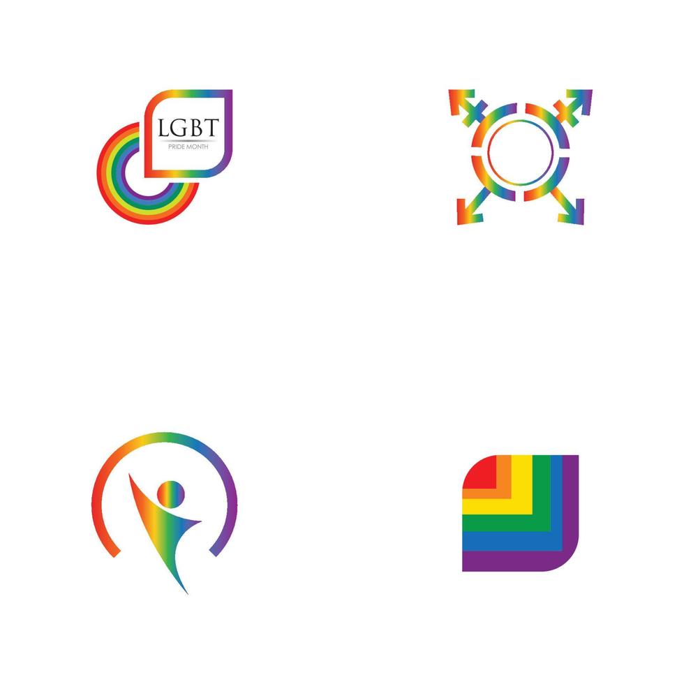 Ilustración vectorial de plantilla de símbolo de logotipo lgbt - vector