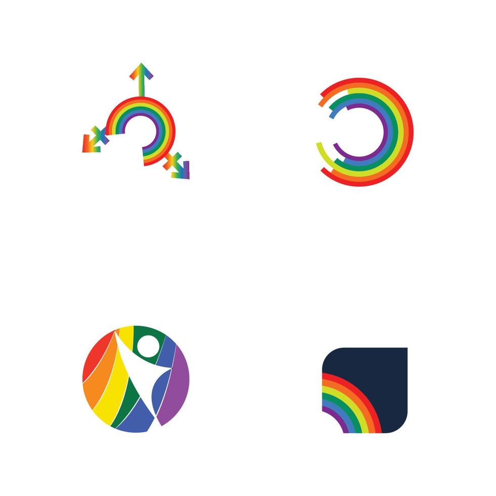 Ilustración vectorial de plantilla de símbolo de logotipo lgbt - vector