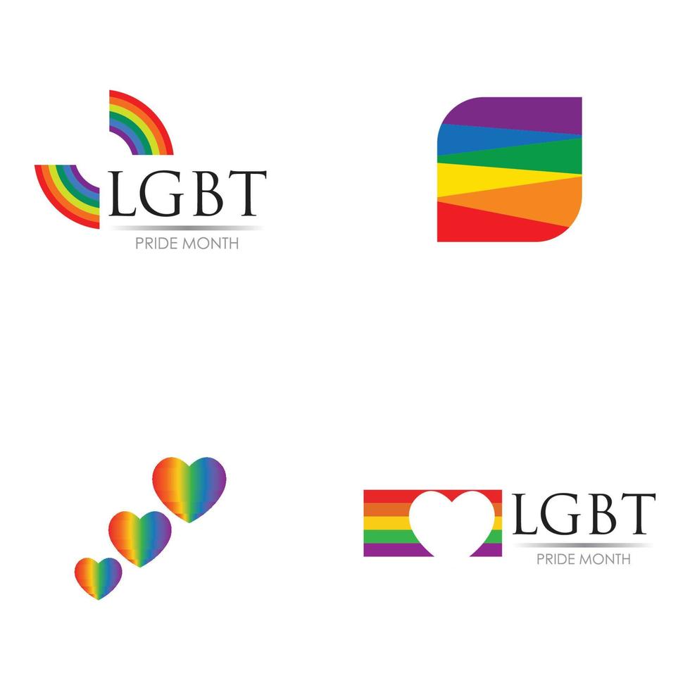 Ilustración vectorial de plantilla de símbolo de logotipo lgbt - vector