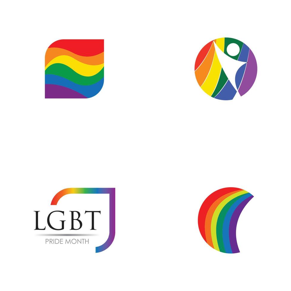 Ilustración vectorial de plantilla de símbolo de logotipo lgbt - vector