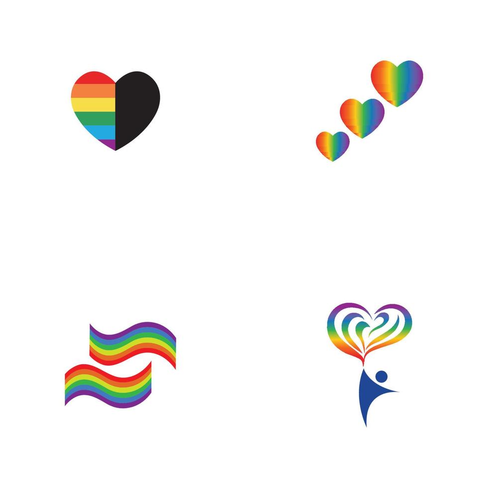 Ilustración vectorial de plantilla de símbolo de logotipo lgbt - vector