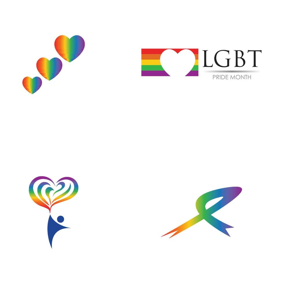 Ilustración vectorial de plantilla de símbolo de logotipo lgbt - vector