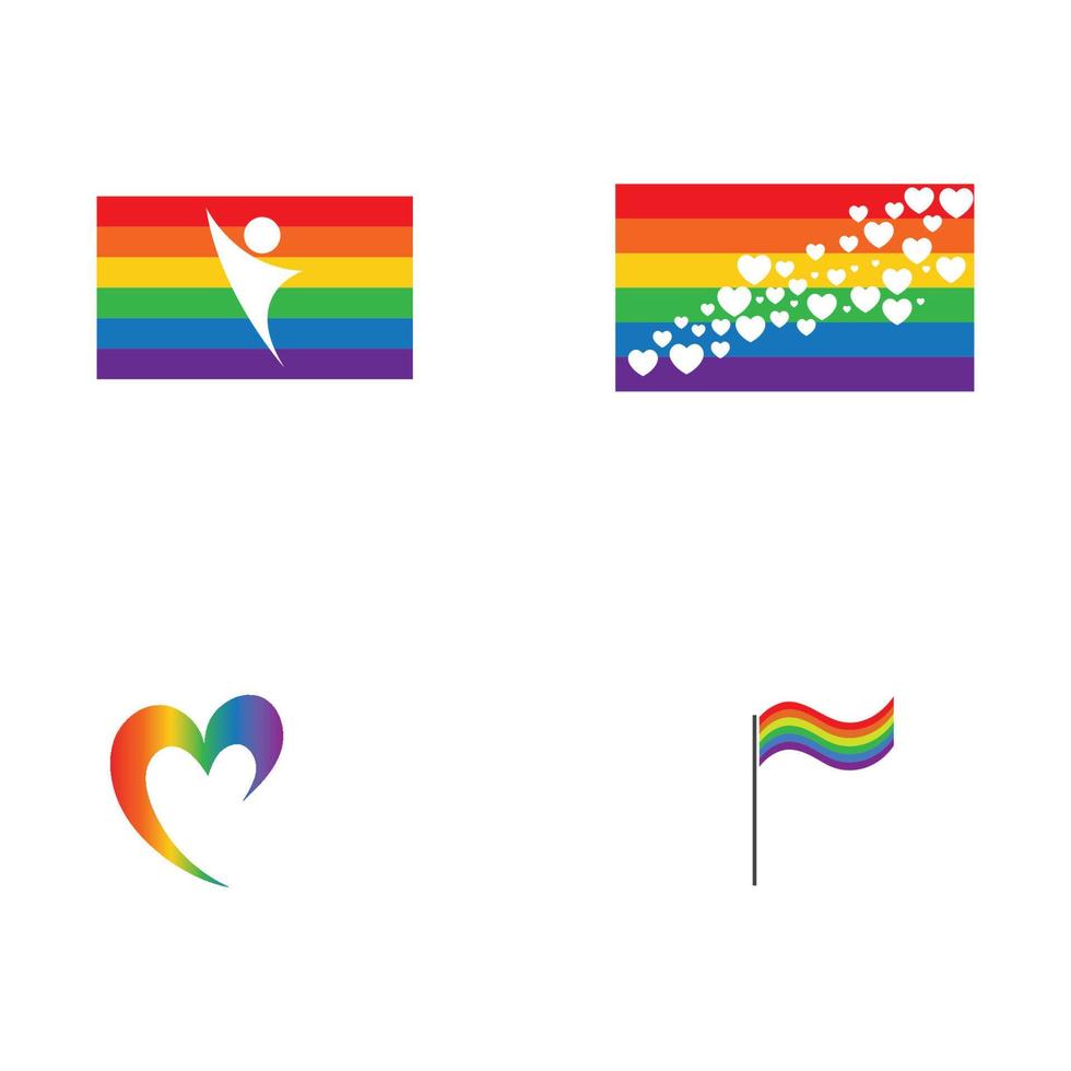 Ilustración vectorial de plantilla de símbolo de logotipo lgbt - vector