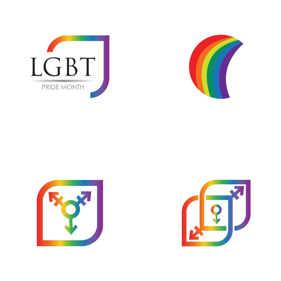 Ilustración vectorial de plantilla de símbolo de logotipo lgbt - vector