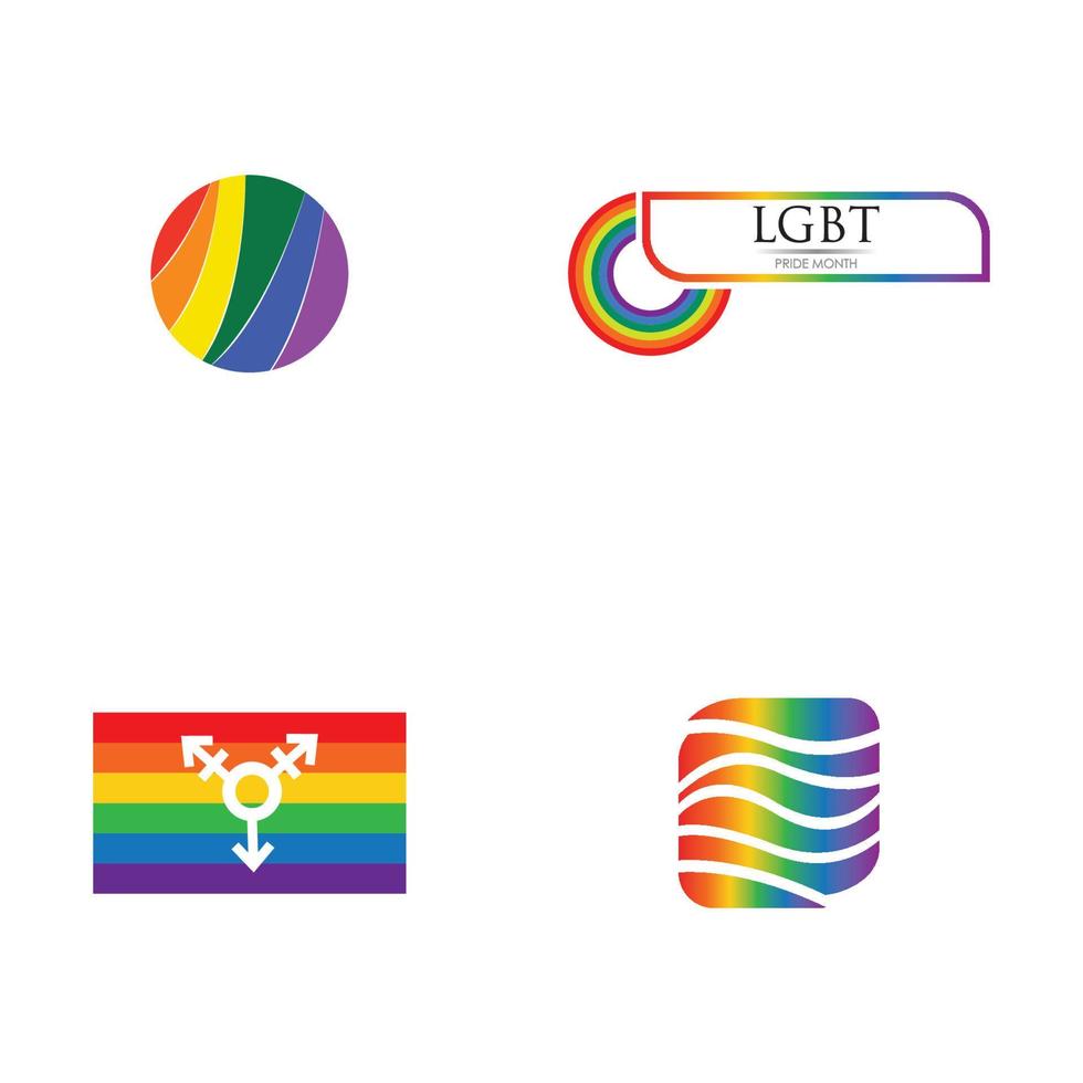 Ilustración vectorial de plantilla de símbolo de logotipo lgbt - vector