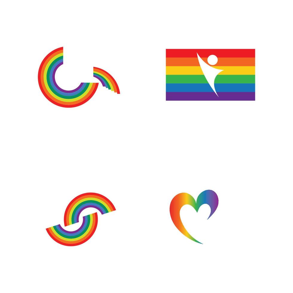 Ilustración vectorial de plantilla de símbolo de logotipo lgbt - vector