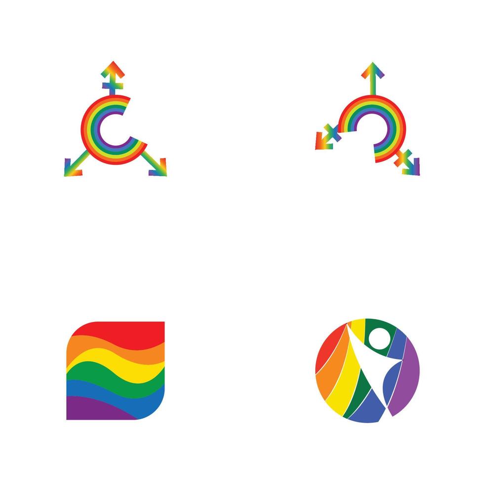 Ilustración vectorial de plantilla de símbolo de logotipo lgbt - vector