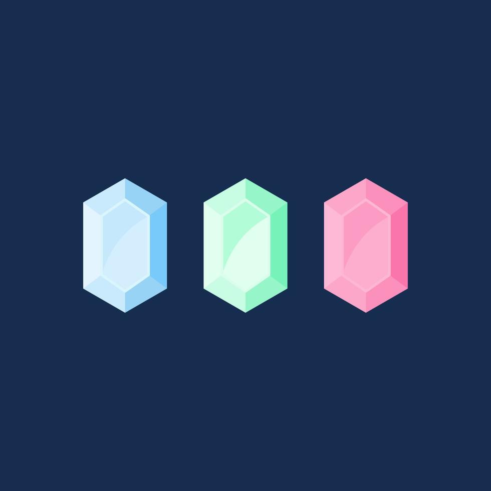 Diamond gem icon vector