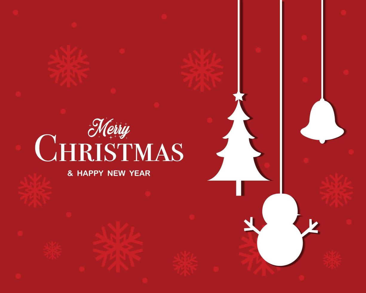 Merry Christmas Happy New Year Template vector