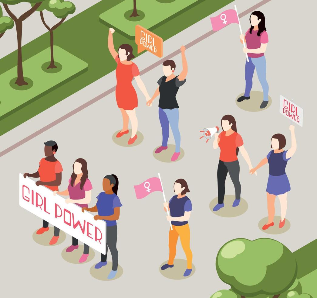 Womens Day Manifestation Composition vector