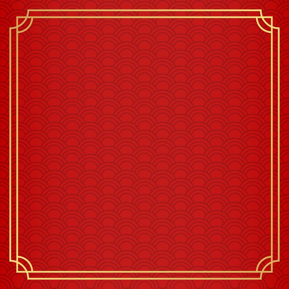 Chinese background, decorative classic festive red background, vector illustration