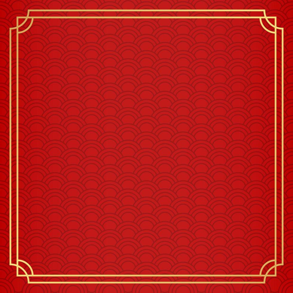 Fondo chino, fondo rojo festivo clásico decorativo, ilustración vectorial vector