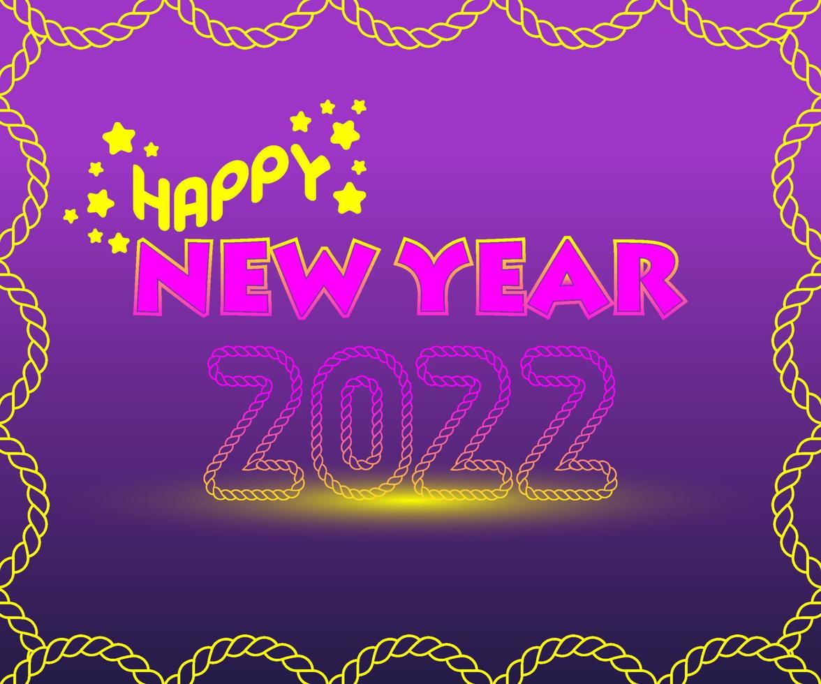 happy new year 2022 illustration chain motif, great for greeting cards, posters, banners, promotional media vector