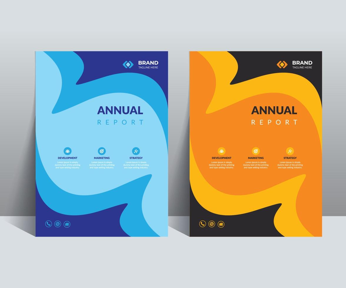 Modern Annual Report Design Template Concept vector