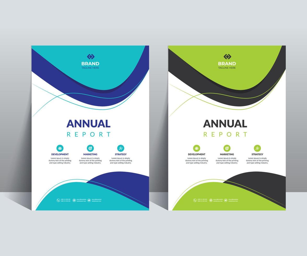 Modern Annual Report Design Template Concept vector