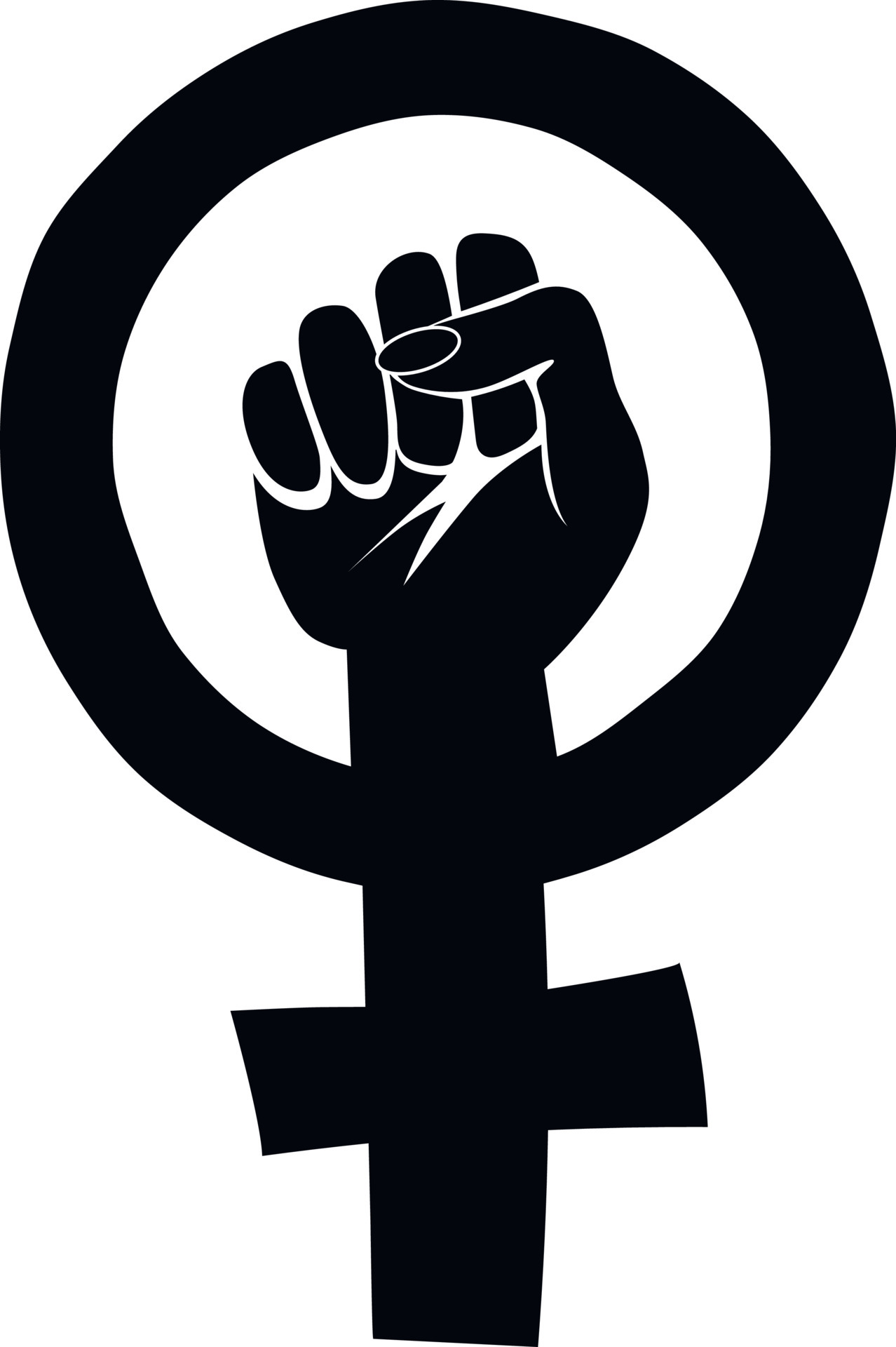 Feminist movement symbol clenched fist raised up 4463935 Vector Art at  Vecteezy