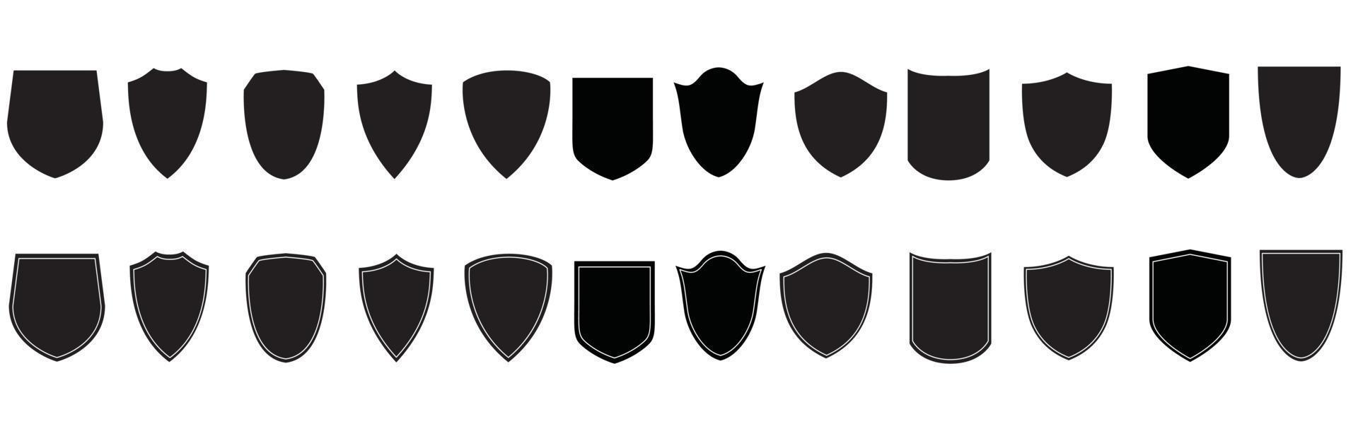 Shield and Emblem Shape Collections vector