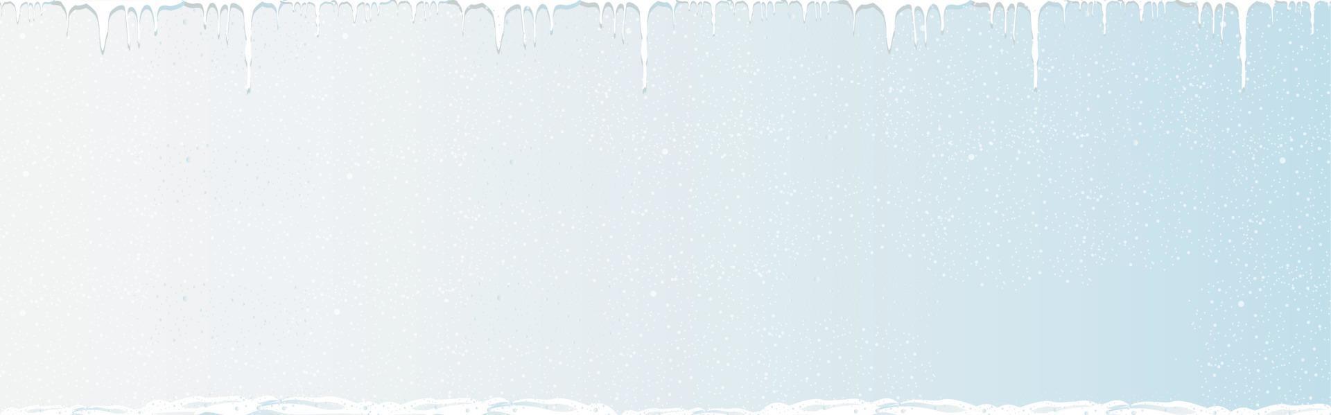 Natural Winter Christmas background with sky, heavy snowfall, snowflakes in different shapes and forms, snowdrifts. Winter landscape with falling christmas shining beautiful snow. vector. vector