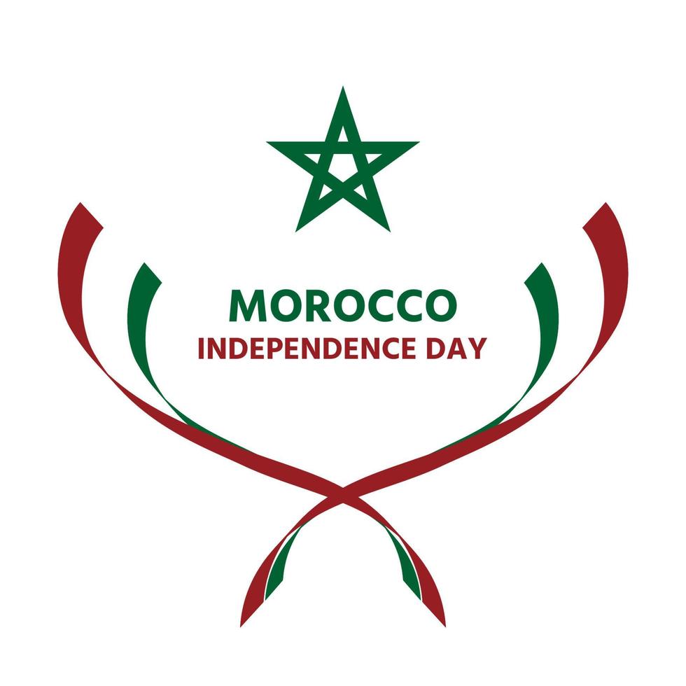 Morocco independence day vector