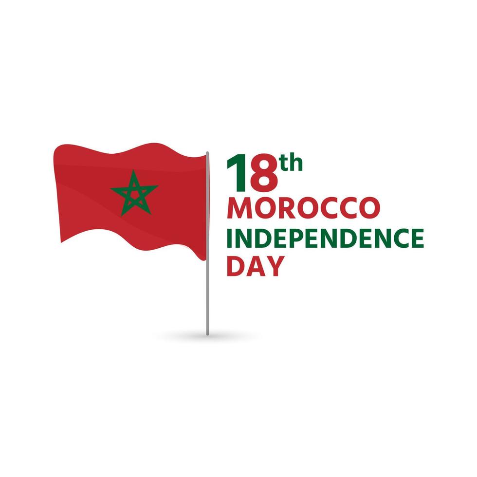 Morocco flag in red vector