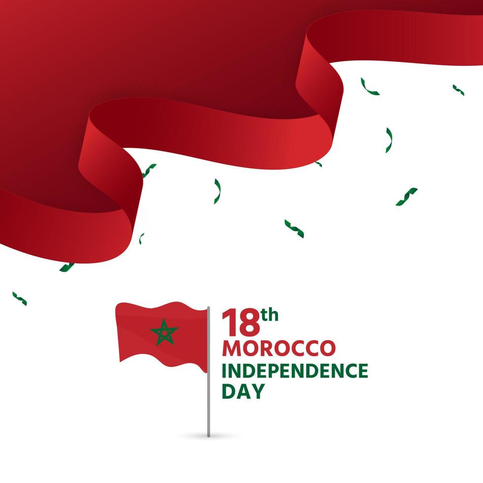 Morocco flag ribbon vector