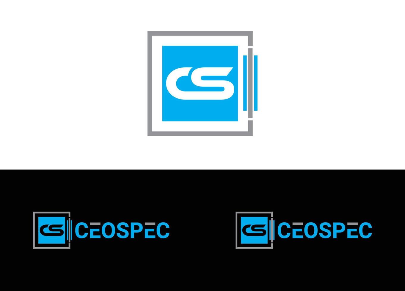 Plantilla de imagen vectorial de diseño de logotipo o icono de letra inicial cs vector