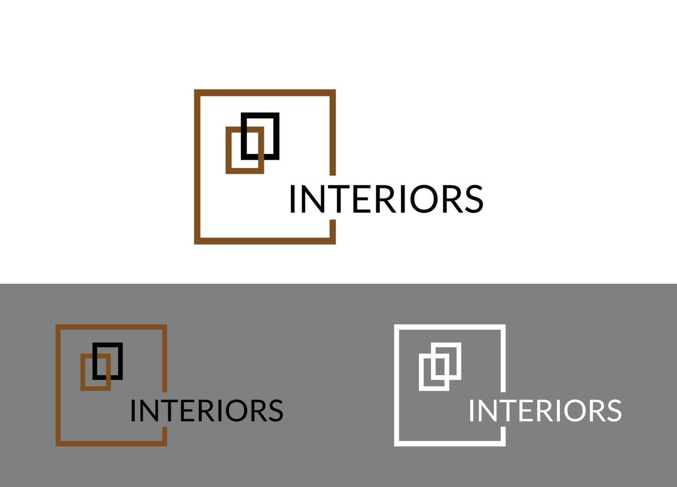 Interiors Logo or Icon Design Vector Image Template