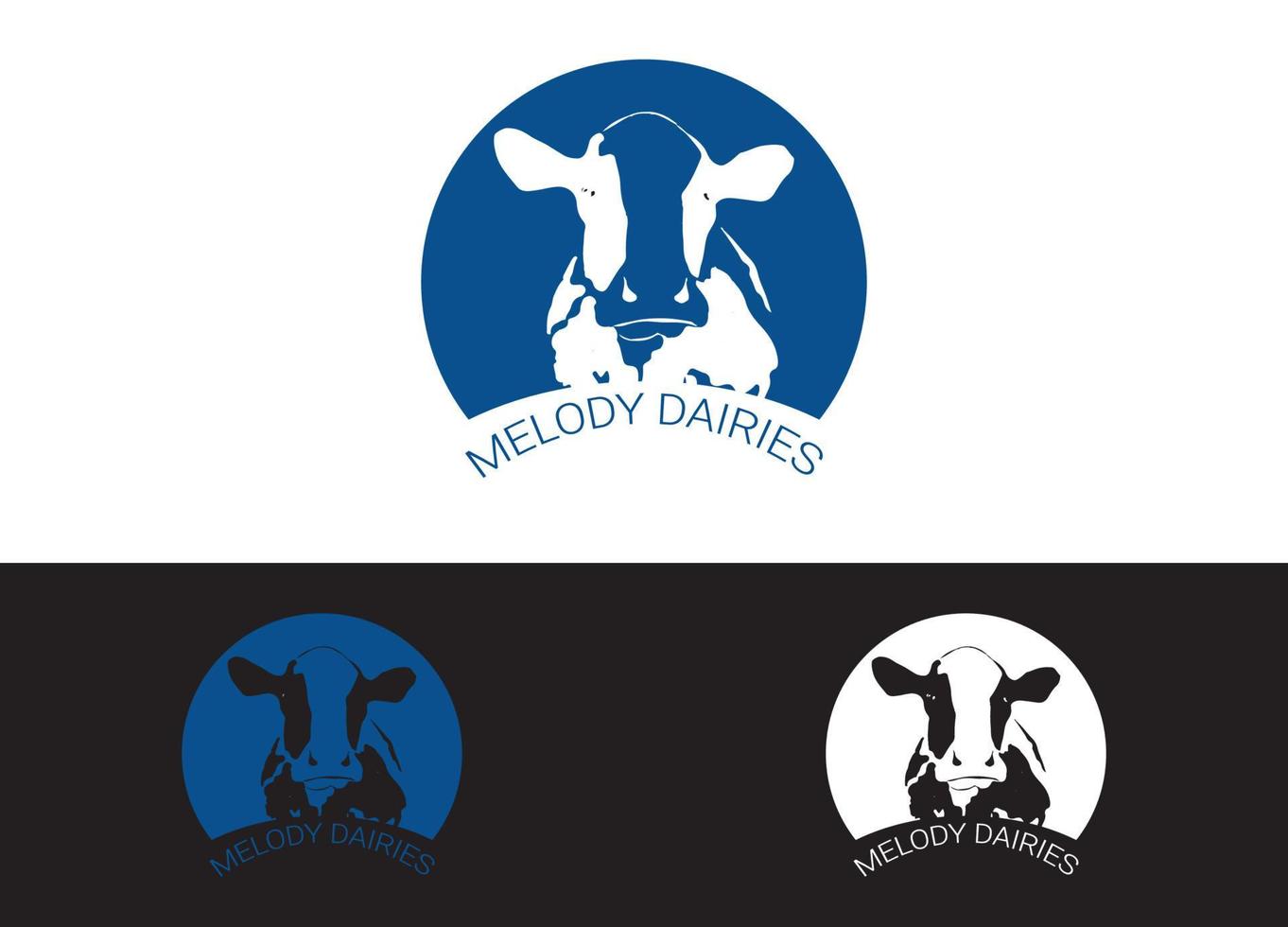 Dairy Firm Logo or Icon Design Vector Image Template