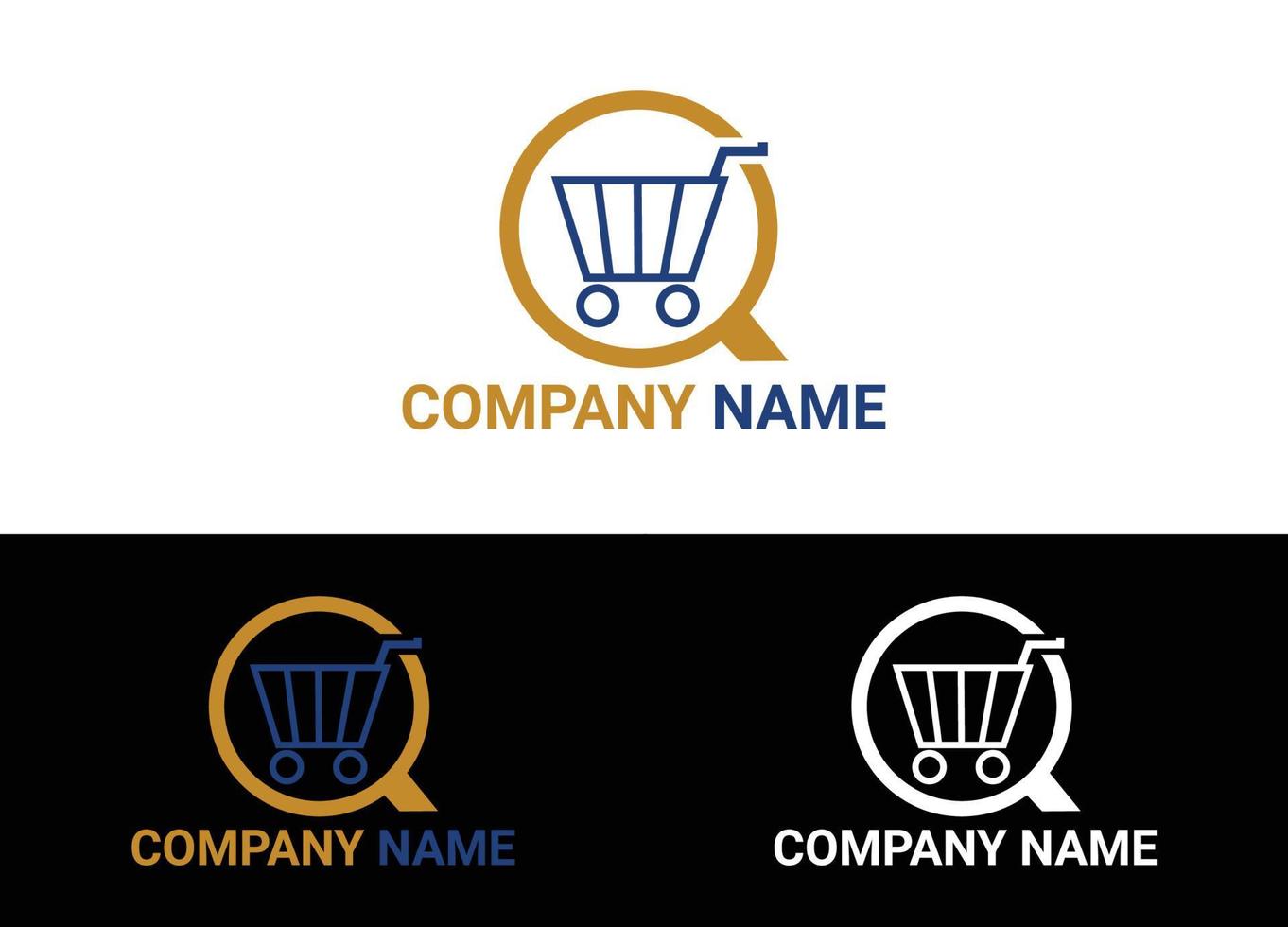 Online Shopping Logo or Icon Design Vector Image Template