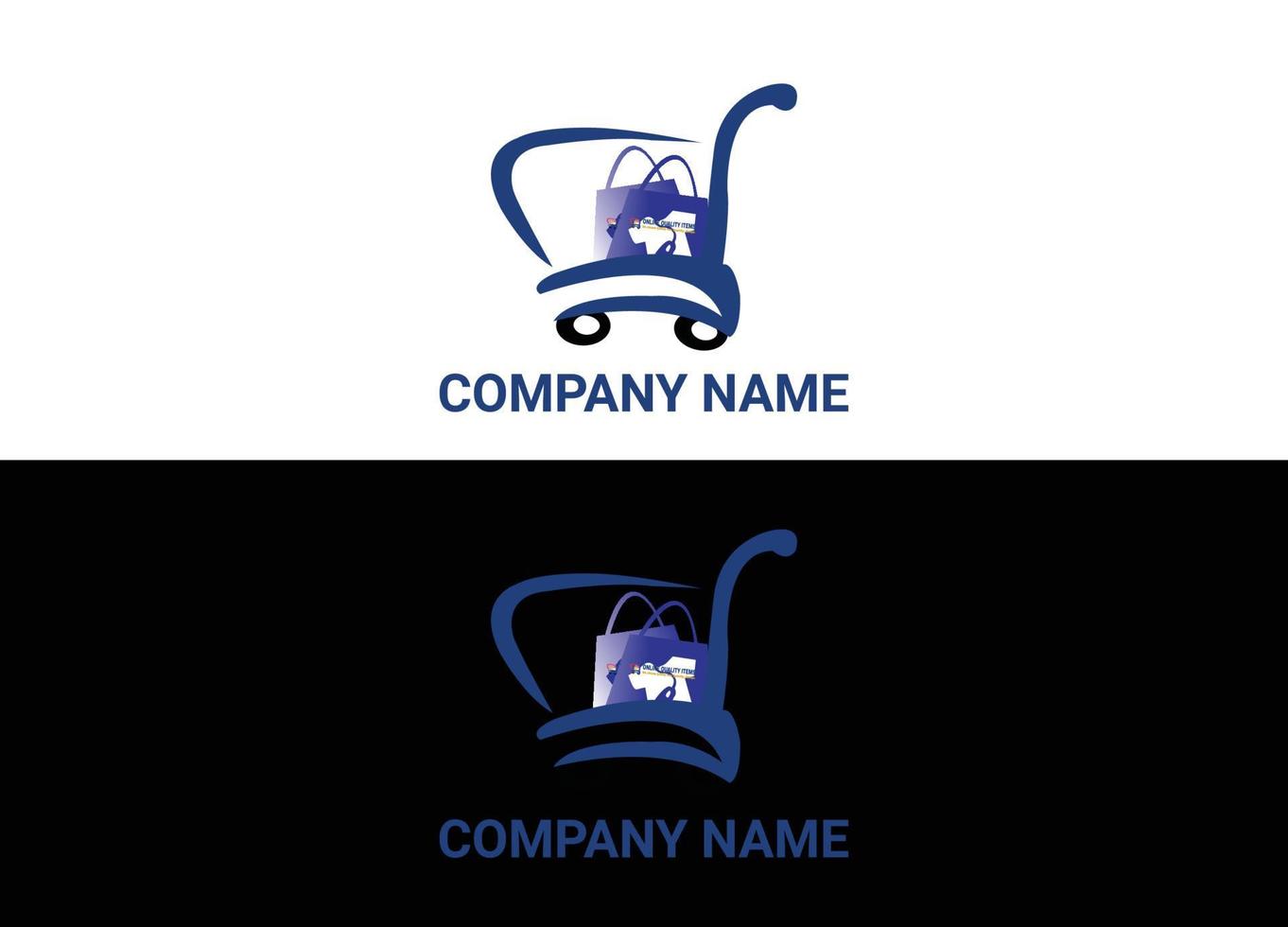 Online Shopping Logo or Icon Design Vector Image Template