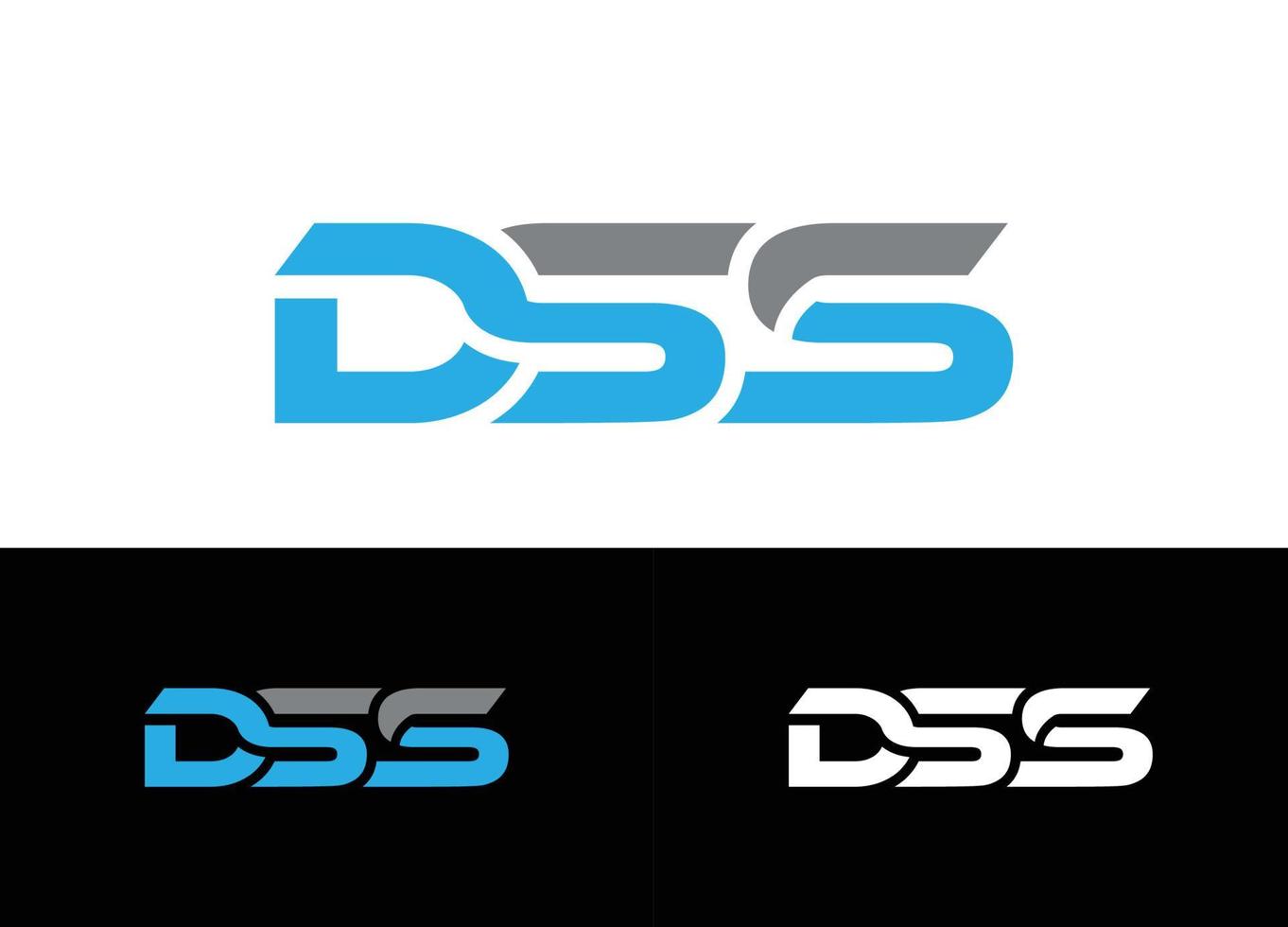 Plantilla de imagen de vector de diseño de logotipo o icono de letra inicial dss