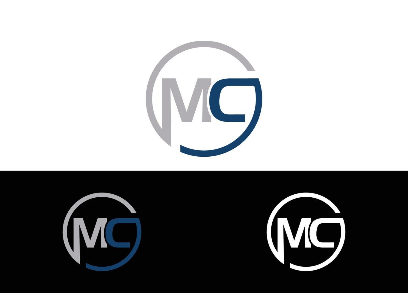 Initial Letter MC Logo or Icon Design Vector Image Template