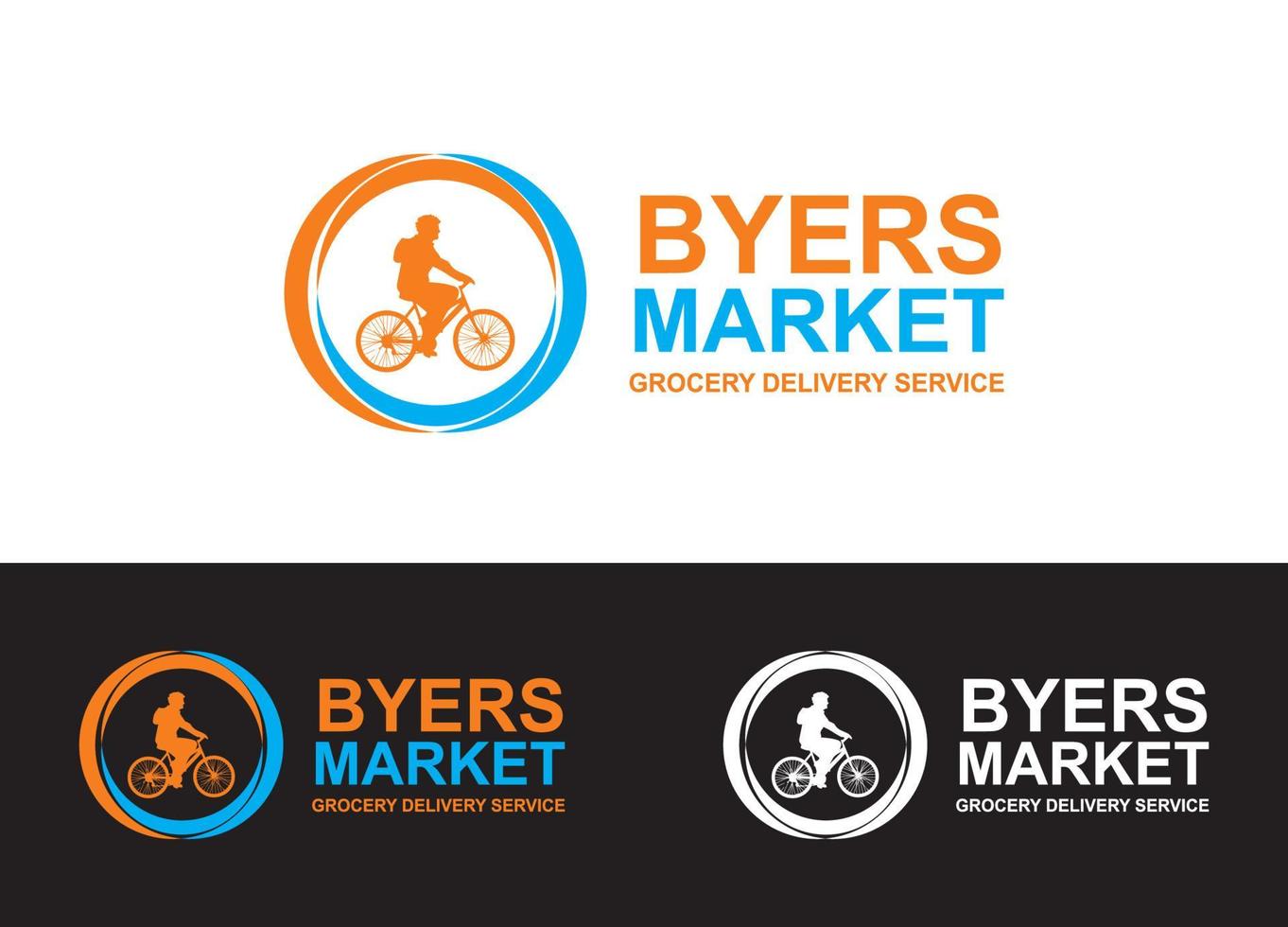 Grocery Delivery Service Logo or Icon Design Vector Image Template
