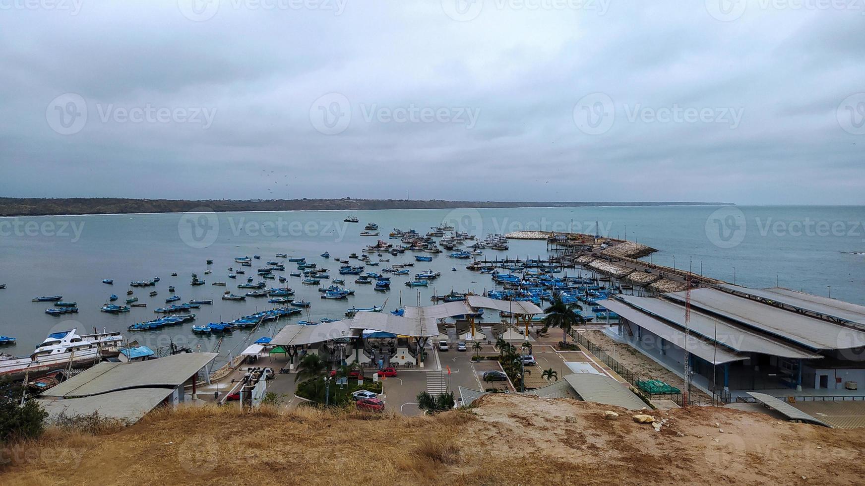 Fishing boats in the harbor photo