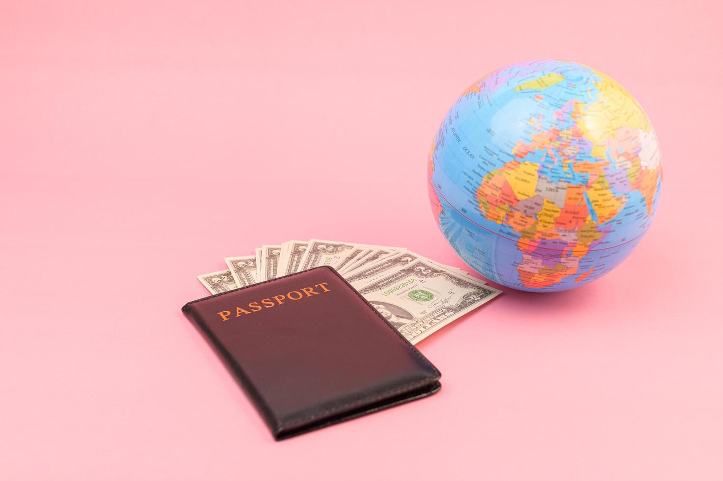 passport Save money for traveling and doing business around the world. photo