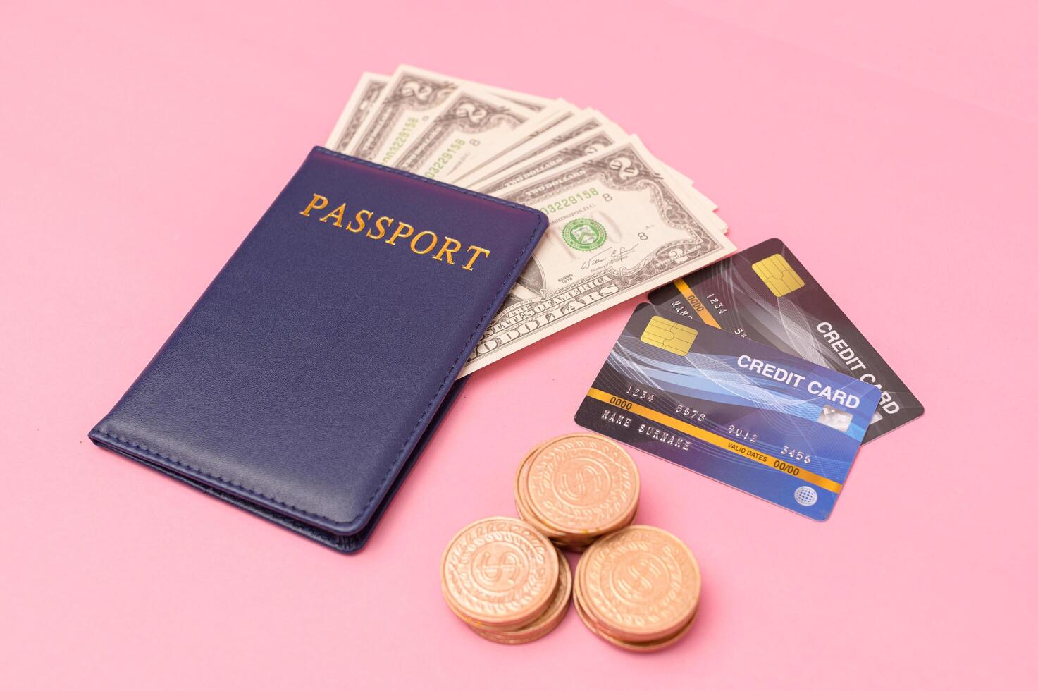 passport Save money for traveling and doing business around the world. photo