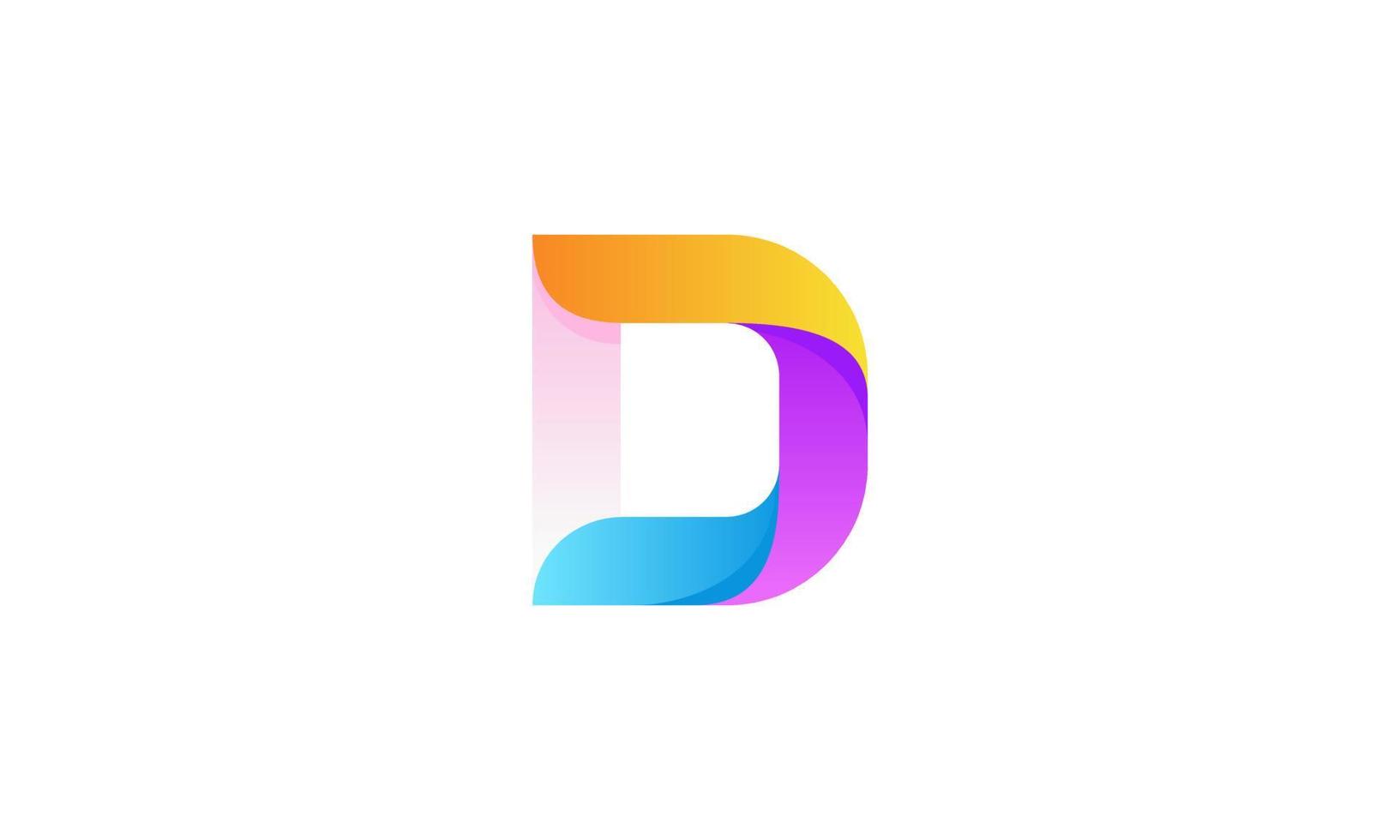 Colorful Letter D logo design , modern colorful Letter D icon vector ...