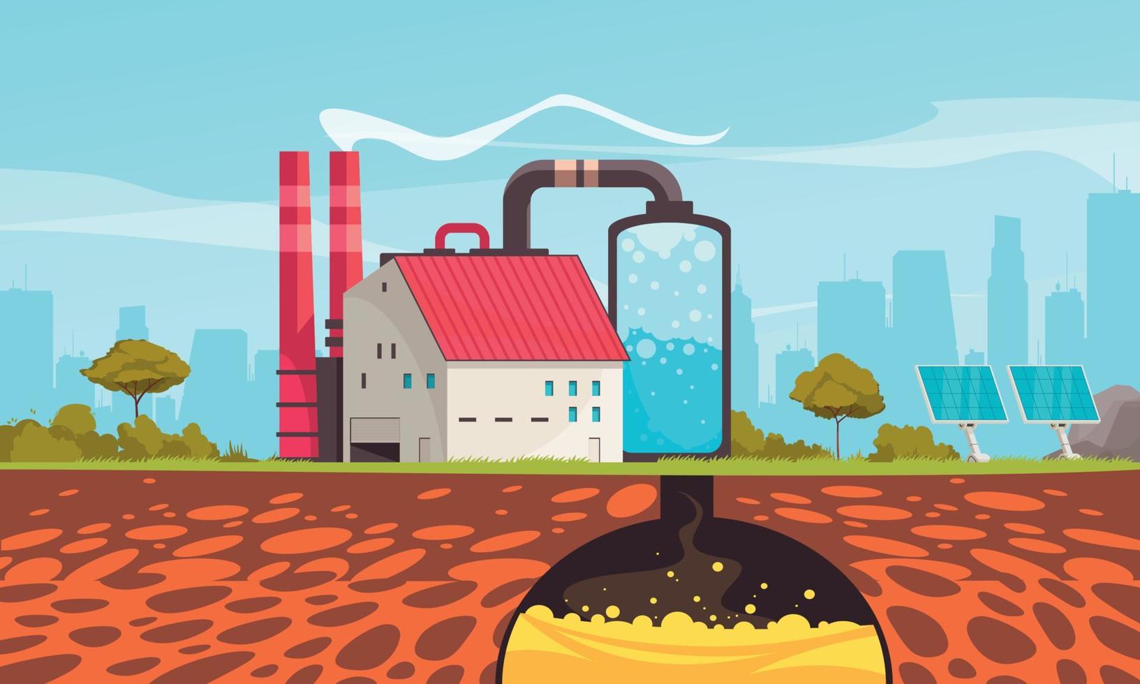 Ecological Energy Technology Composition vector