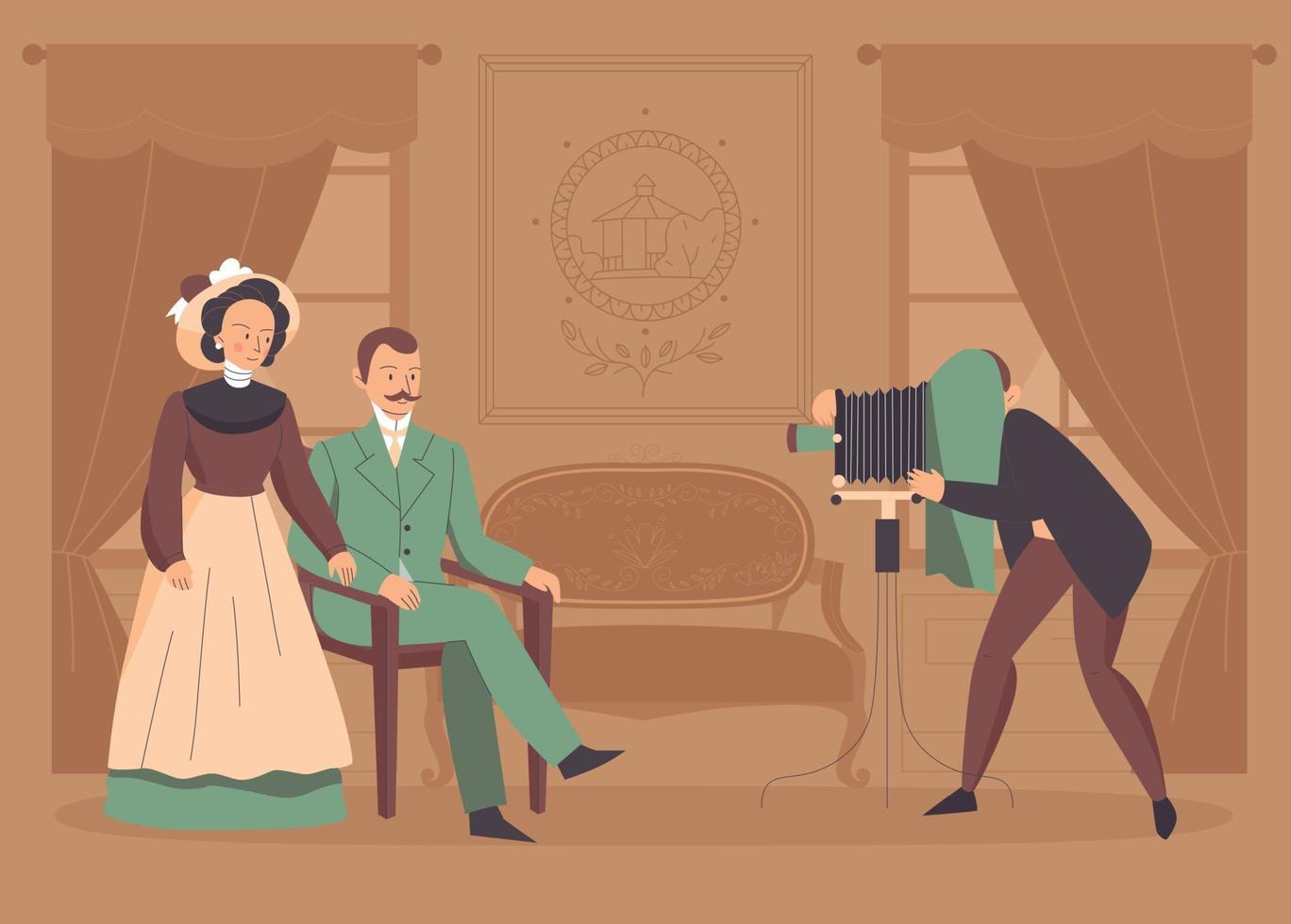 Vintage Photographer Background vector