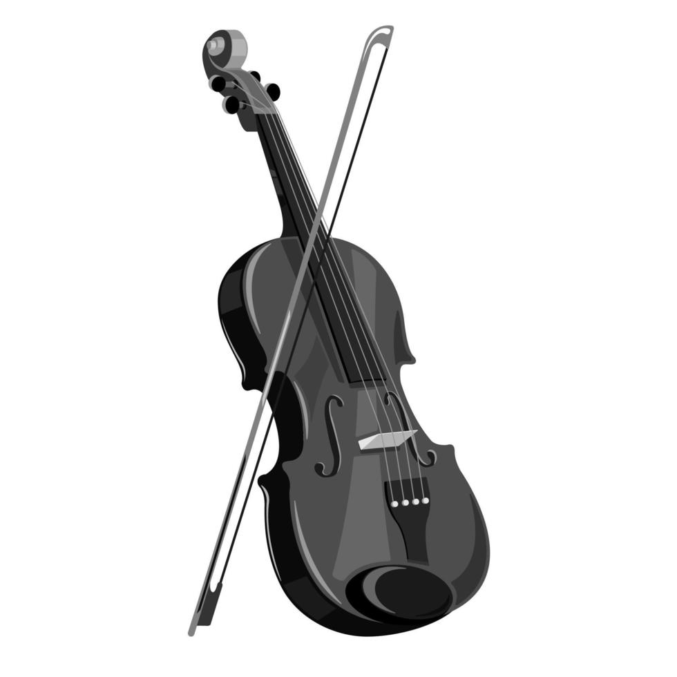 violín realista aislado vector