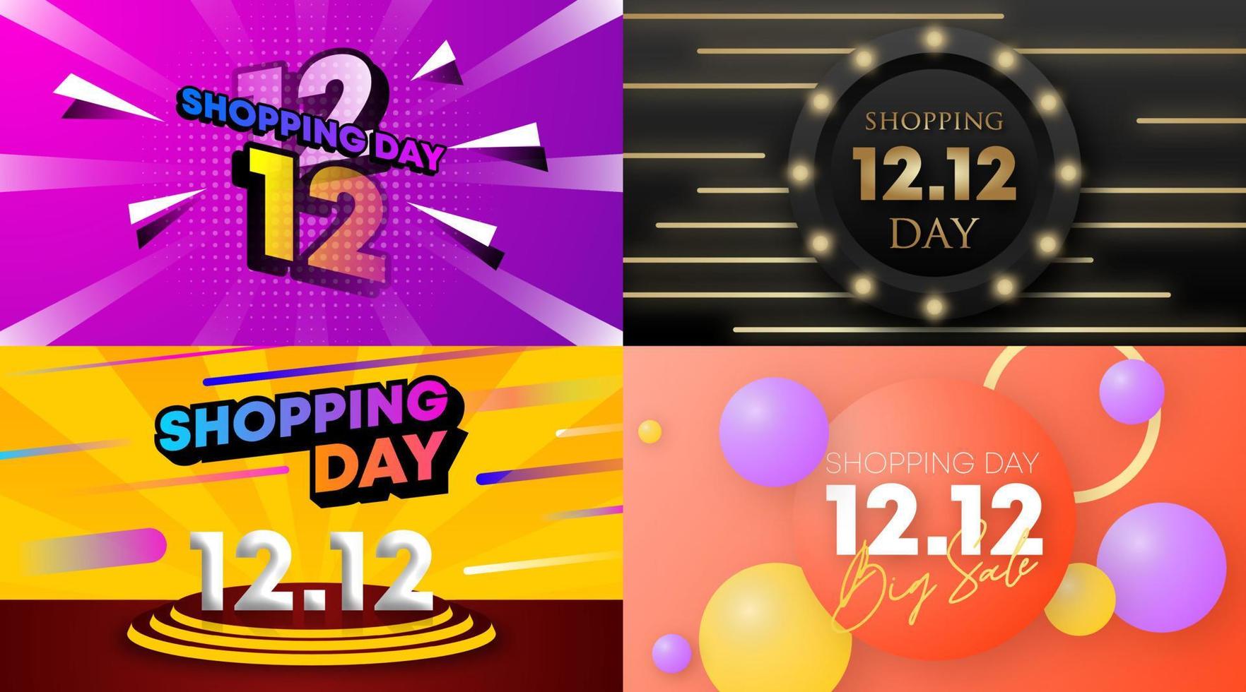 Shopping Day Web Banner and Digital Flyer Background vector