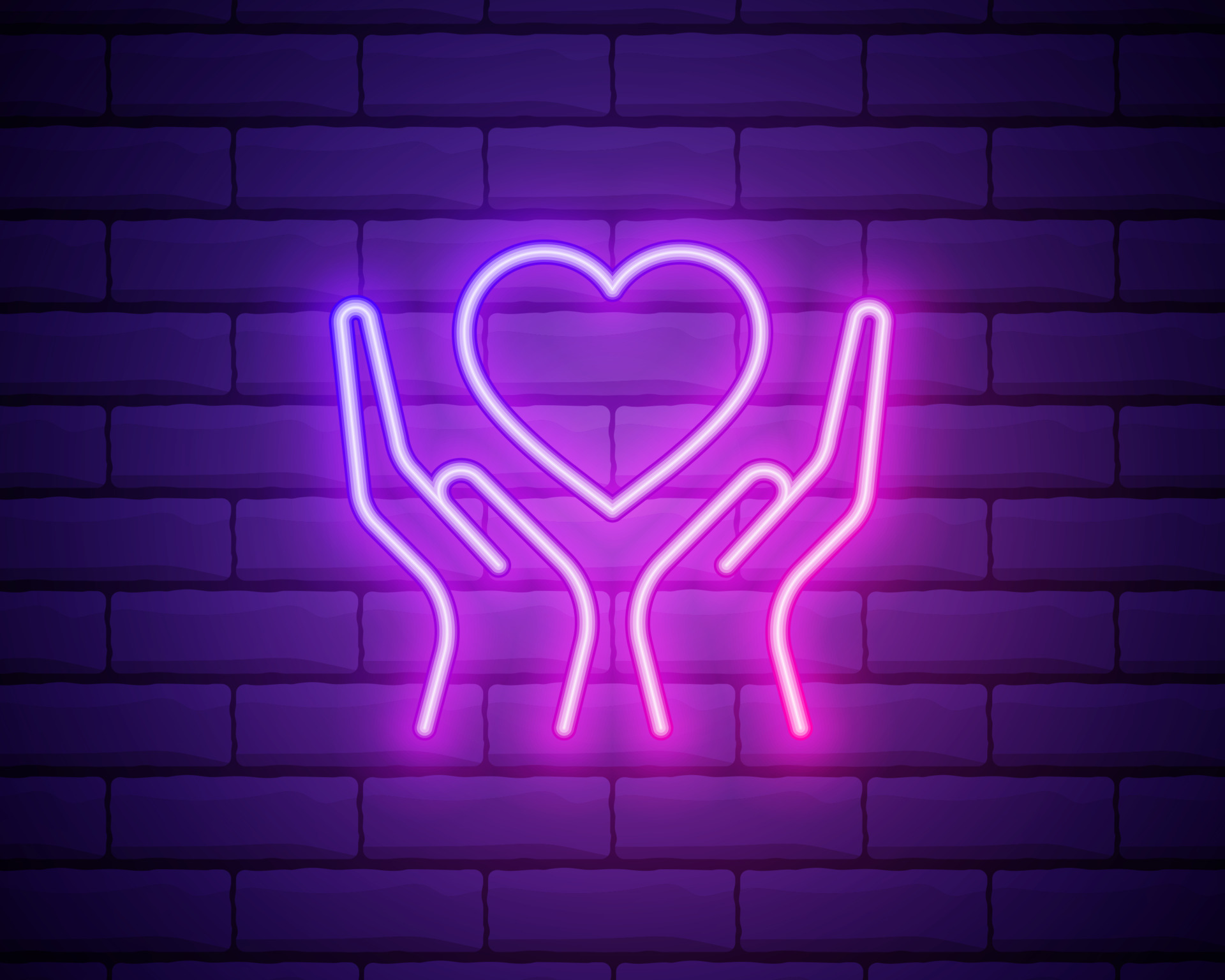 Op Pensioneret 945 Hands holding heart neon sign. Medicine and health care concept.  Advertisement design. Night bright neon sign, colorful billboard, light  banner. Vector illustration in neon style 4467290 Vector Art at Vecteezy