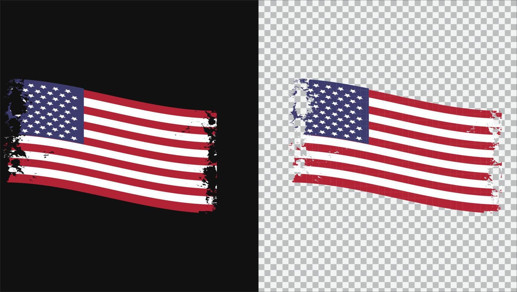 United States Country Wavy Flag Grunge Brush vector